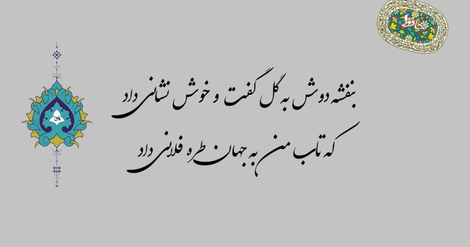 غزل ۱۱۳ حافظ - بنفشه دوش به گل گفت و خوش نشانی داد